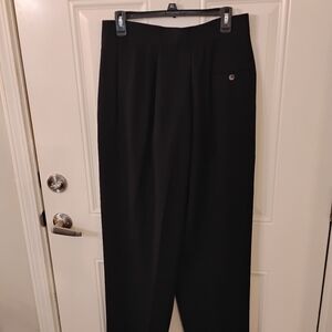 Liz Claiborne Womens Black Pleated Dress Pants